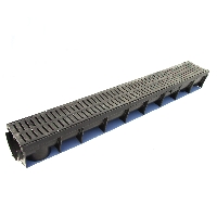 Black Plastic Linear Drainage Channel available from Green & Son