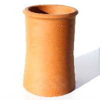Roll Top Clay Chimney Pot available from Green & Son